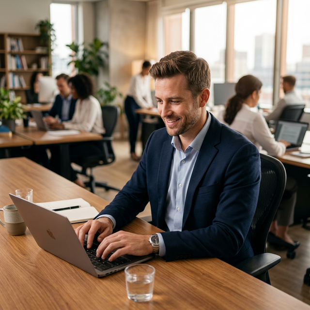 Professional man working